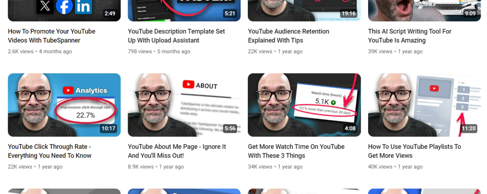 Tubespanner thumbnail editor tool